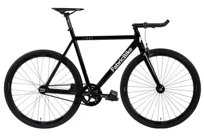 Bicicletă fixie din aluminiu ușor, 28", Glossy Black
