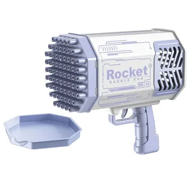 Pistol cu 69 gauri pentru baloane de sapun Mov