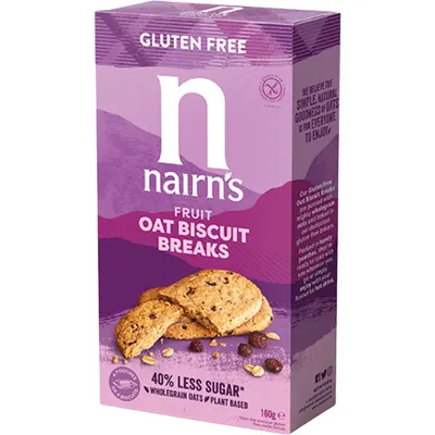 Biscuiti din Ovaz Integral cu Fructe fara Gluten 160g