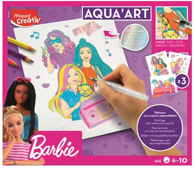 Set creativ Maped Creativ - Pictează cu acuarelă, Barbie