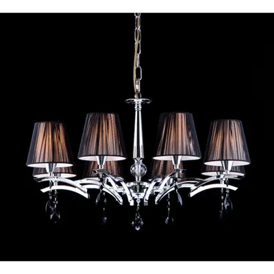 Candelabru Modern Arte,8 becuri dulie E14, 230V,D.70cm, H.42 cm,Crom