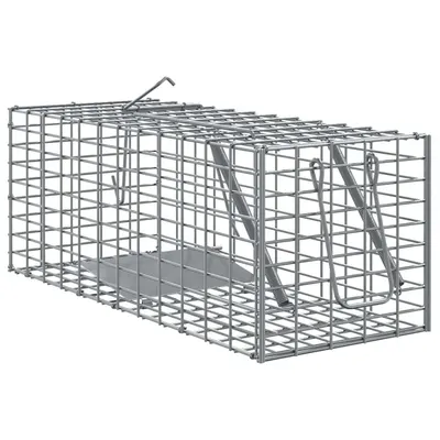 vidaXL Capcană pentru animale Antracit 31 x 13 x 12cm Oțel