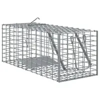 vidaXL Capcană pentru animale Antracit 31 x 13 x 12cm Oțel