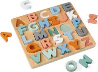 Puzzle educativ Janod - Alfabet, Sweet cocoon