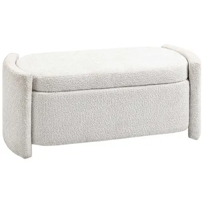 HOMCOM Bancă cu Depozitare, Banc de Intrare, Banc pentru Pantofi, capitonată, 105 cm x 44 cm x 45,5 cm. Crem/Bej | Aosom Romania