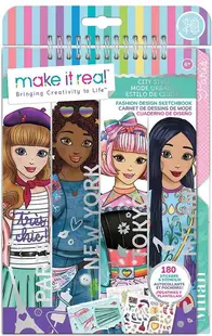 Cartea cu stickere și șabloane Make it Real - Jurnalul designerului, stil urban