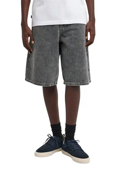 Blugi bermude relaxed fit cu model uni