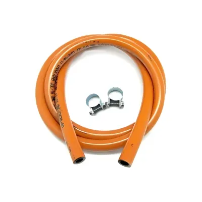 Furtun Gaz Butan/Propan 1,5 m cu 2 Coliere de Prindere