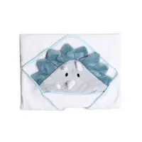 Prosop cu gluga din bumbac pentru bebelusi Dino 84x84cm