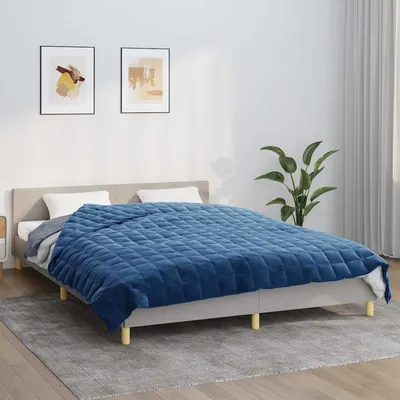 vidaXL Pătură grea, albastru, 200x230 cm, 9 kg, material textil