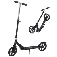 HOMCOM Trotinetă Pliabilă pentru Copii de 7-14 Ani Scuter Infantil Ghidon Ajustabil în Înălțime de 4 Nivele cu Frână 88x37x75-100 cm Negru | Aosom Romania