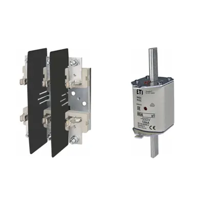 Pachet Protectie Circuit Trifazat: Soclu Siguranta Fuzibila NH2 3P (M10/M10), Siguranta Fuzibila NH2C gG 80A 500V