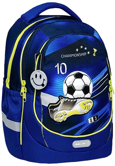 Ghiozdan școlar Belmil - Kick The Ball, cu 2 compartimente , 19 l