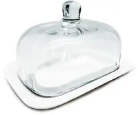 Recipient de unt de porțelan cu capac din sticlă Nerthus