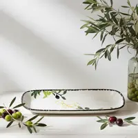 Platou ceramic Morello - Olive, 24.5 x 9.2 cm