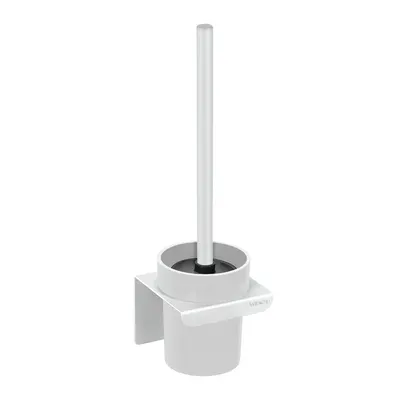 Perie de WC albă autoadezivă cu Turbo-Loc din plastic Lizan – Wenko
