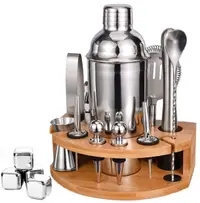 Set de cocktailuri Morello - 16 piese, argintiu, 700 ml