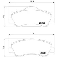 Set placute frana, frana disc BREMBO P 61 113
