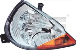Far stanga potrivit FORD KA, STREET KA - (H1/H7, reglaj electric, fundal cromat)