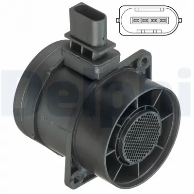 Senzor debitmetru (4 pin, modul) potrivit MERCEDES G (W461), SPRINTER 3,5-T (B906), SPRINTER 3-T (B906), SPRINTER 4,6-T (B906), SPRINTER 5-T (B906), VIANO (W639) 2.0D-3.0D 09.03