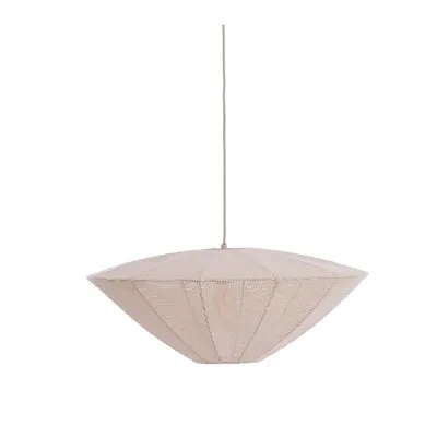 Lustră crem cu abajur textil Satilla – Light & Living