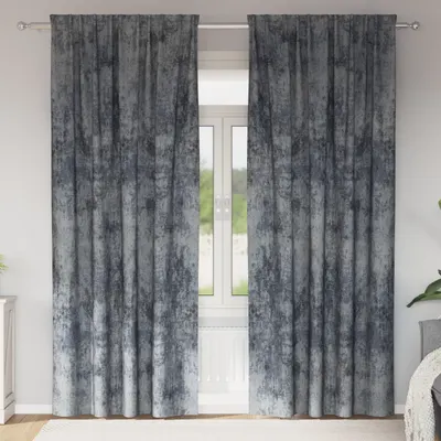 Gossi draperii din catifea 2 buc cu buzunare pentru bagheta argintiu 245x140 cm
