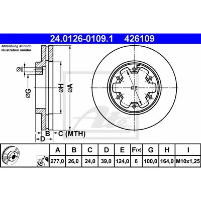Disc frana ATE 24.0126-0109.1
