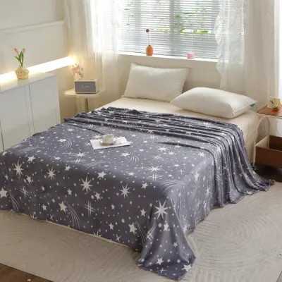 Patura Super Soft Cocolino, 200x230 cm – Rasfat absolut in zilele reci, Gri, ploaie de stele