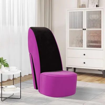 vidaXL Scaun în formă de pantof cu toc, mov, catifea