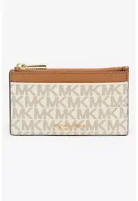 Portcart cu model monograma Jet Set - Maro/Crem