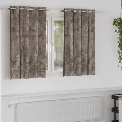 vidaXL Cortine din catifea 2 buc. Cappuccino 140 x 140 cm Catifea