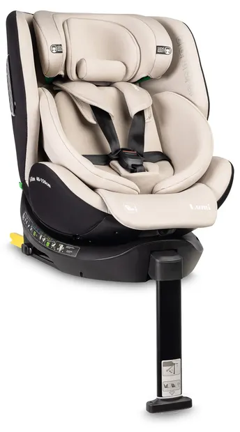 Scaun auto Caretero - Lumi, cu IsoFix, i-Size, 40-150 cm, bej