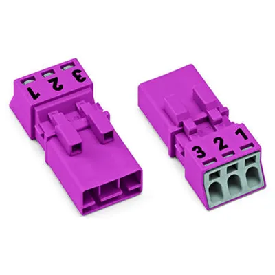 Plug; 3-pole; 1,50 mm²; pink