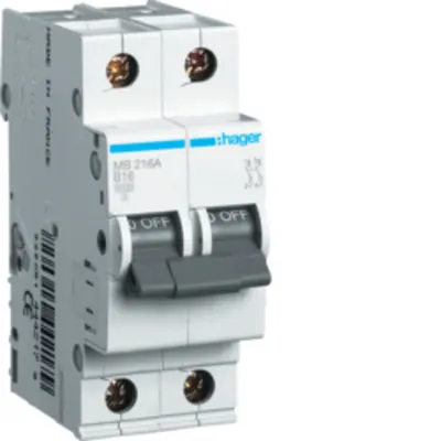 Disjunctor 2P, 16A, 6kA, B, 2M