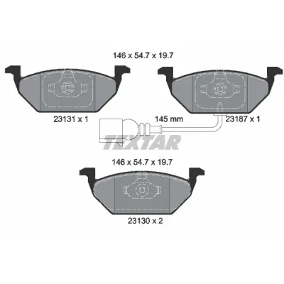 Set placute frana, frana disc TEXTAR 2313101
