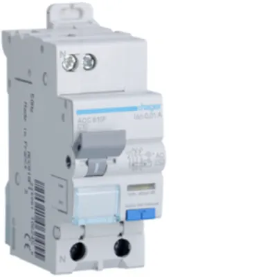 Disjunctor diferențial P+N 10A/10mA, C, 6kA, tip AC