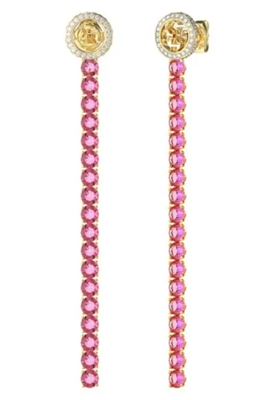 Cercei Paradise tennis cu cristale JUBE05144JWYGFCT-U - Auriu - Roz