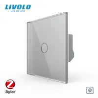 Intrerupator simplu tactil, dimabil, Protocol Zigbee, cu panou sticla, Generatia Noua Gri