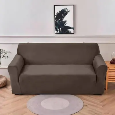 Husa elastica universala pentru canapea cu 2 locuri, Catifea Maro