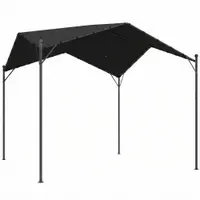 Outsunny Pergolă Pavilion 3x3 m, rezistent la apă, stabil, rezistent la iarnă, protecție solară cu acoperiș în șarpantă, contravântuiri triunghiulare | Aosom Romania
