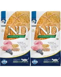 FARMINA N&D Ancrestral Grain Lamb & Blueberry Adult Cat mancare pentru pisici cu miel 2 x 1,5 kg