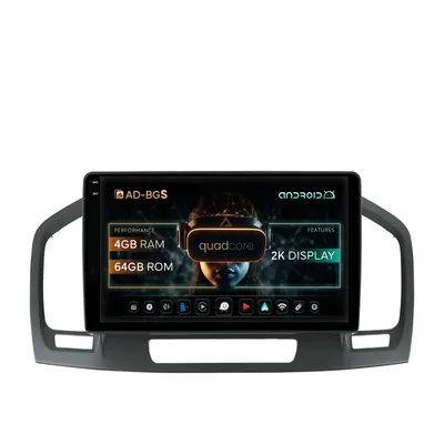 Navigatie 2K Opel Insignia (2008-2013), Android, S-Quadcore 4GB RAM + 64GB ROM, 9.5 Inch - AD-BGS90042K+AD-BGRKIT254