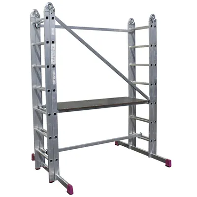 Scara schela articulata din aluminiu Krause Corda 0,6 x 1,5m, aluminiu, inaltime lucru 4m