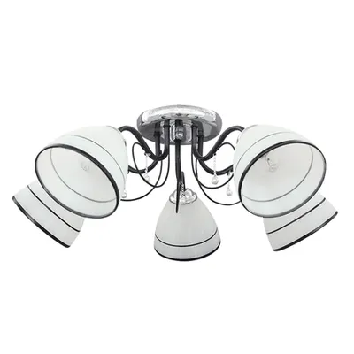 Lustra Clover Crom+Negru+Alb 5xE27 60W