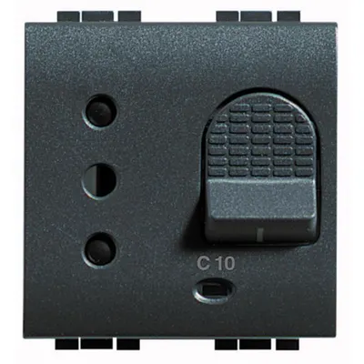 LL - priza de siguranta magnetotermica 2P+T10A antracit