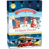 Calendar de Advent Animalutele si Craciunul, 24 puzzle-uri, 50 piese