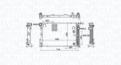 Radiator Motor (automat) Potrivit Mercedes C (c204), C T-Model (s204), C (w204), Cls (c218), Cls Shooting Brake (x218), E (a207), E (c207), E T-Model (s212), E (w212), Glk (x204) 1.6-6.2