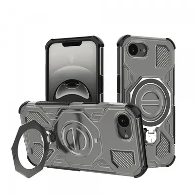 Husa pentru Apple iPhone 17e / 16e, Techsuit, Carbon Shield Pro, Fumurie