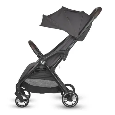 Carucior sport cu pliere compacta automata Coccolle Arella, Cadru aluminiu, Roti detasabile, Spatar reglabil, Prrotectie UV, Centura de siguranta in 5 puncte, Copertina extensibila, Ventilatie, Sarcina maxima 22 kg, Dark Pear