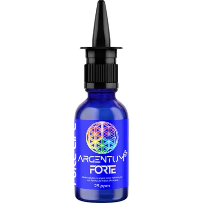 Argentum FORTE 25ppm cu Pulverizator Nazal 30ml